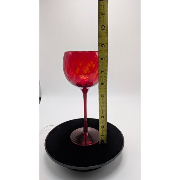 Empoli Italy 8.50 Inch Red Wine Goblet 14 fl oz Glass Vintage Dining Decor - Picture 11 of 11